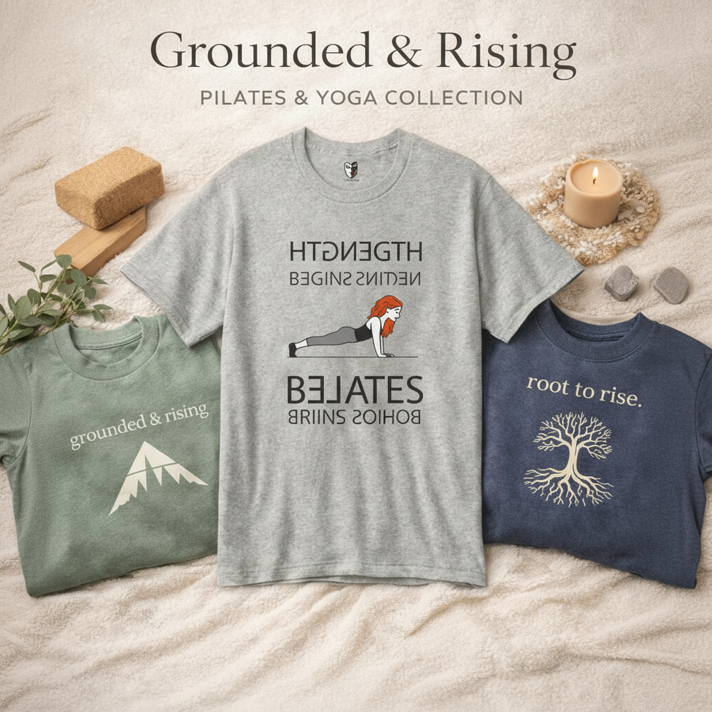grounded rising activewear balance healing clothing Products: quiet confidence yoga apparel, emotional balance leggings