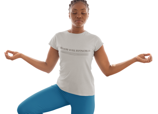 Stronger each turn — Upside-Down Affirmation Crewneck