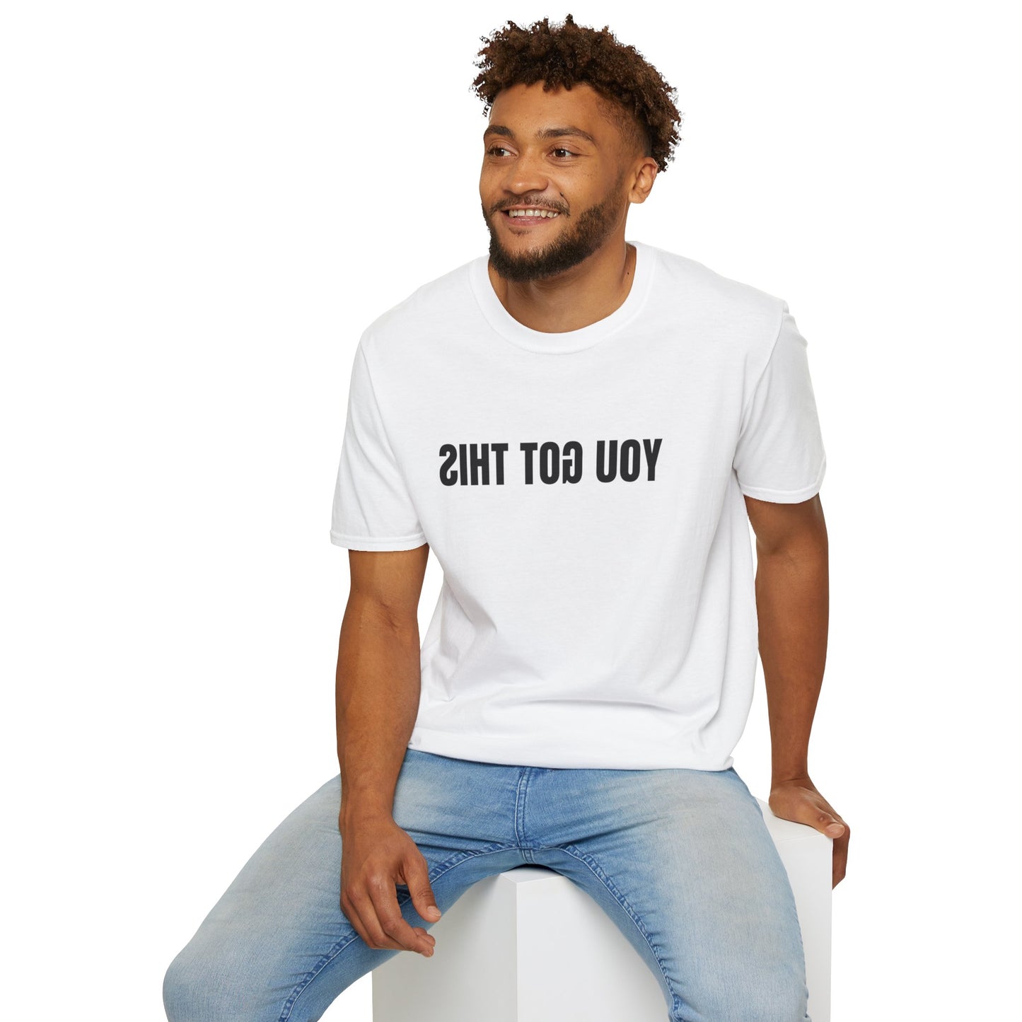 You Got This mirror affirmation t-shirt front view.
