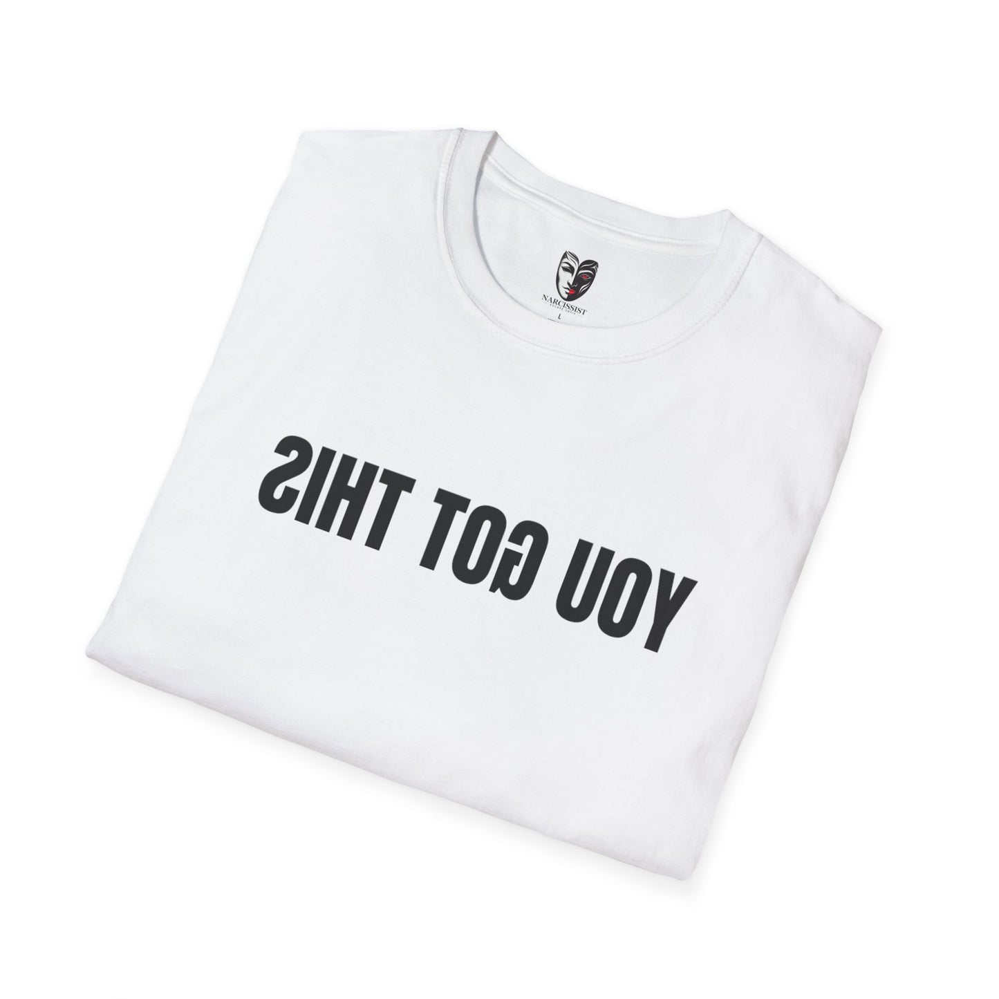 Soft cotton inspirational mirror print shirt
