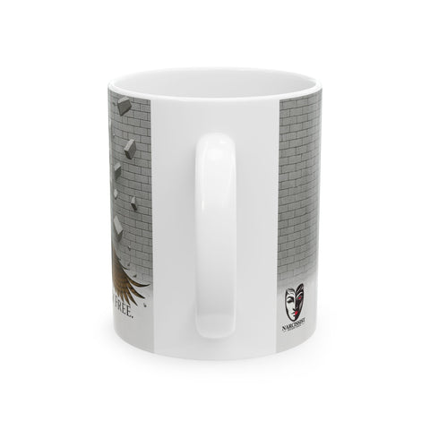 Grow Wise Fly Free Owl Mug | Inspirational Healing Coffee Cup | Wisdom & Self Growth Gift | Spiritual Self Care Mug | Mindfulness Mug