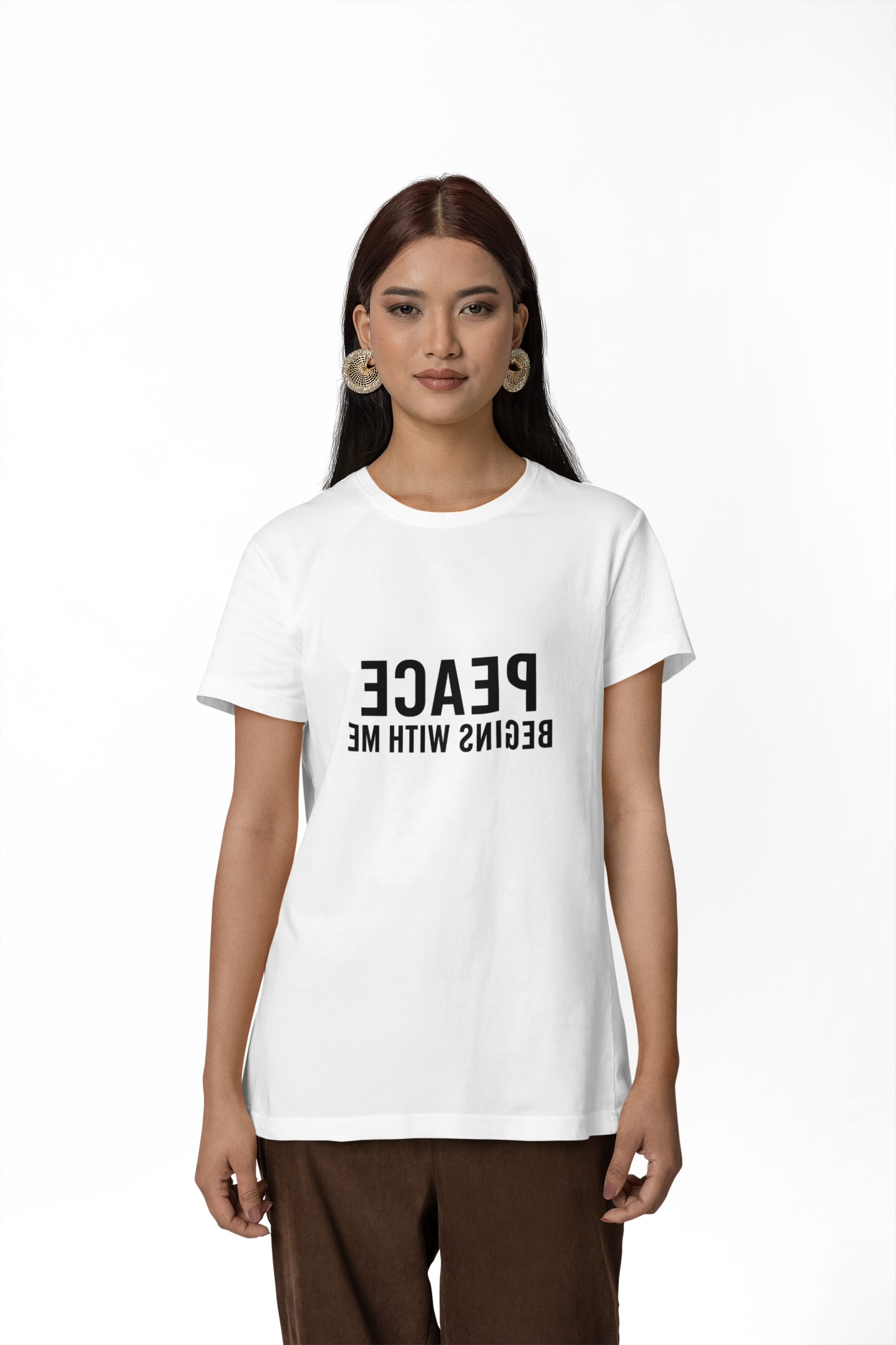 peace begins with me mirror reflection shirt self love affirmation tee