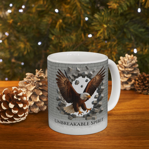Unbreakable Spirit Eagle Mug | Inspirational Coffee Cup | Strength & Resilience Gift | Spiritual Self Care Mug | Healing Empowerment Mug