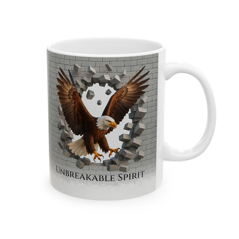 Unbreakable Spirit Eagle Mug | Inspirational Coffee Cup | Strength & Resilience Gift | Spiritual Self Care Mug | Healing Empowerment Mug