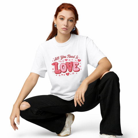 All You Need Is Love T-Shirt – Inspirational Script Graphic Tee