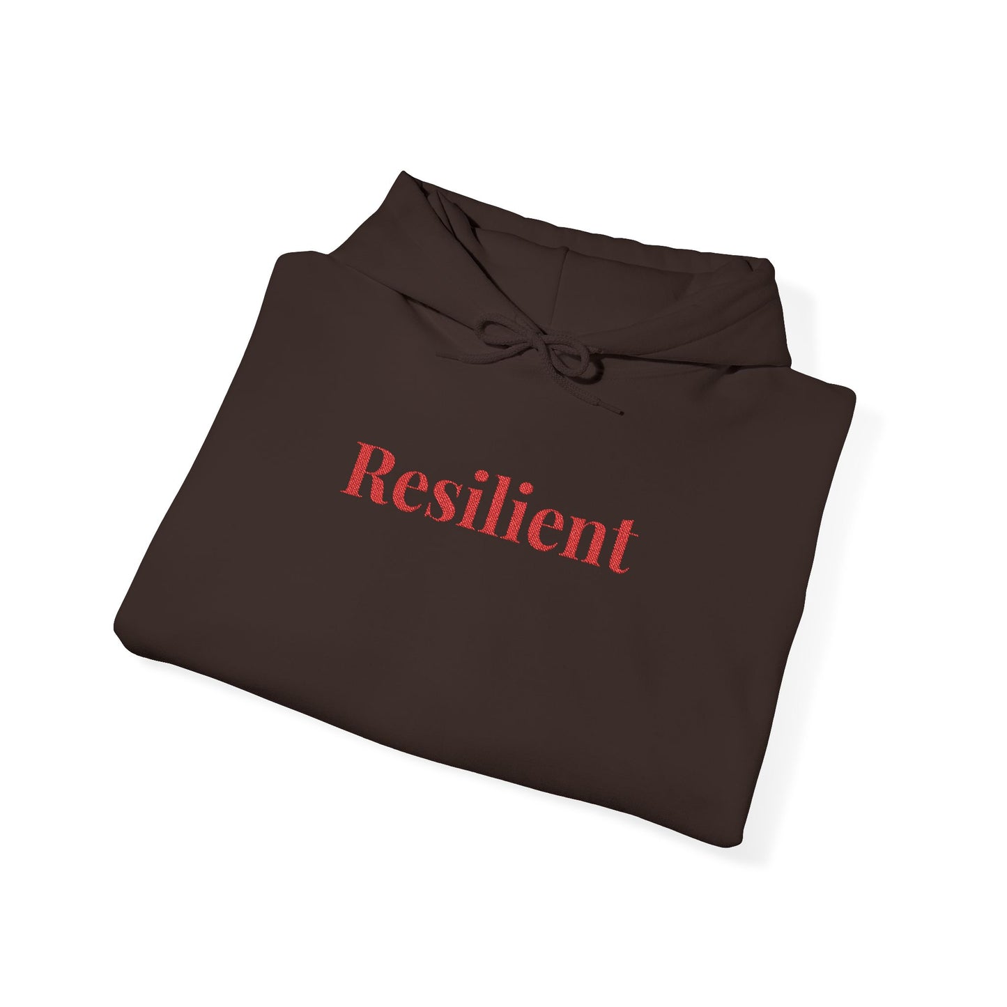 Resilient Embroidered Hoodie with Mirror Affirmation – Self-Love, Strength and Healing Pullover