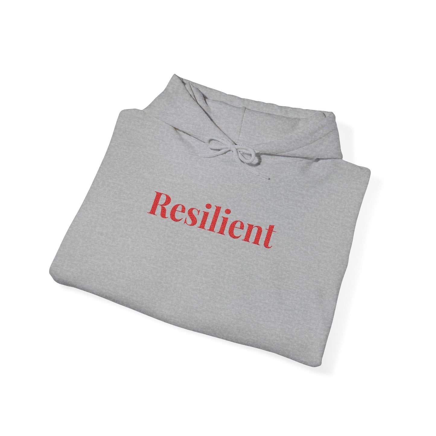 Resilient Embroidered Hoodie with Mirror Affirmation – Self-Love, Strength and Healing Pullover