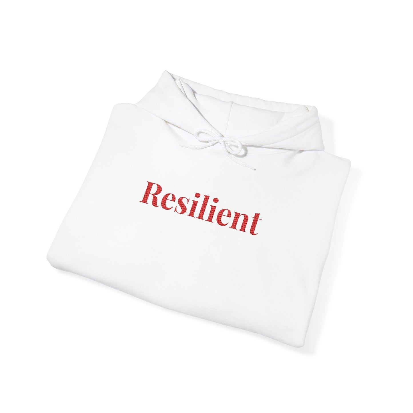 Resilient Embroidered Hoodie with Mirror Affirmation – Self-Love, Strength and Healing Pullover