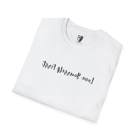 Love Yourself First — Mirror Affirmation Tee (Text Only)
