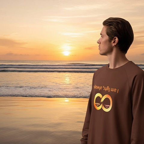 I am light, always — Upside-Down Affirmation Crewneck