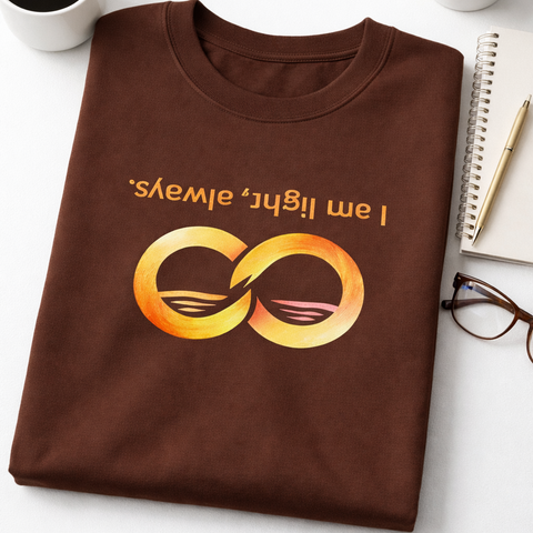 I am light, always — Upside-Down Affirmation Crewneck