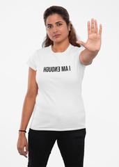 i am enough mirror affirmation t-shirt narcissistic abuse recovery self love tee