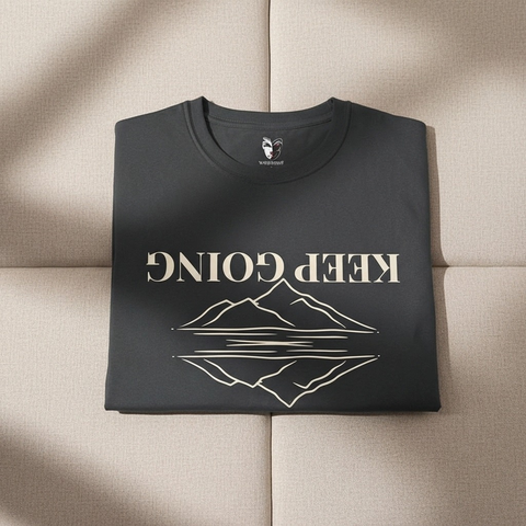 Keep Going — Upside Down Affirmation T-Shirt | Private Reminder of Strength And Resilience