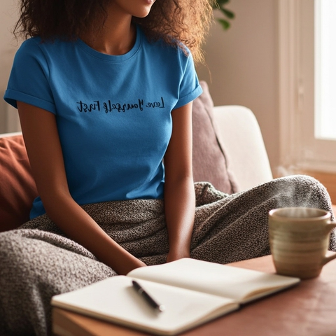Love Yourself First — Mirror Affirmation Tee (Text Only)