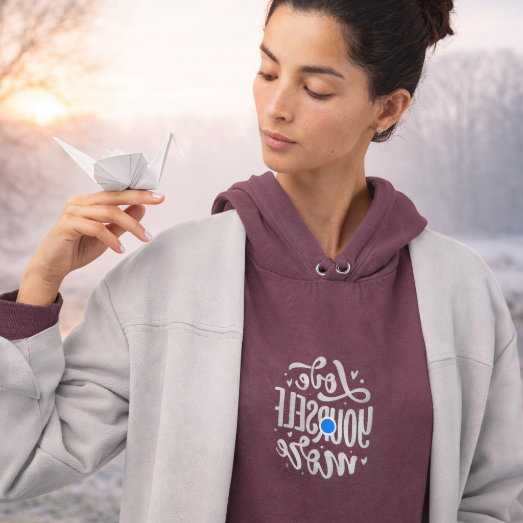 love yourself more mirror affirmation hoodie self love recovery sweatshirt