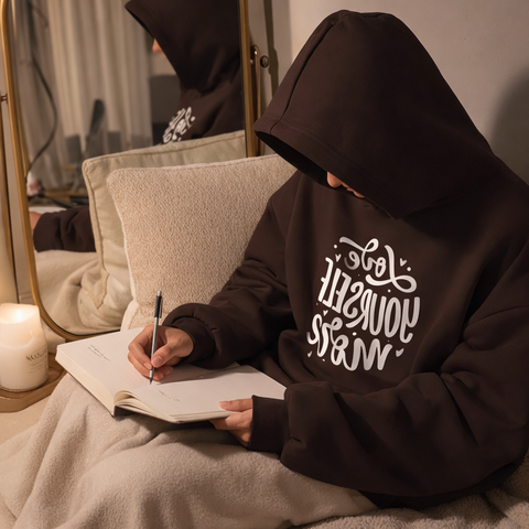 love yourself more mirror affirmation hoodie self love recovery sweatshirt