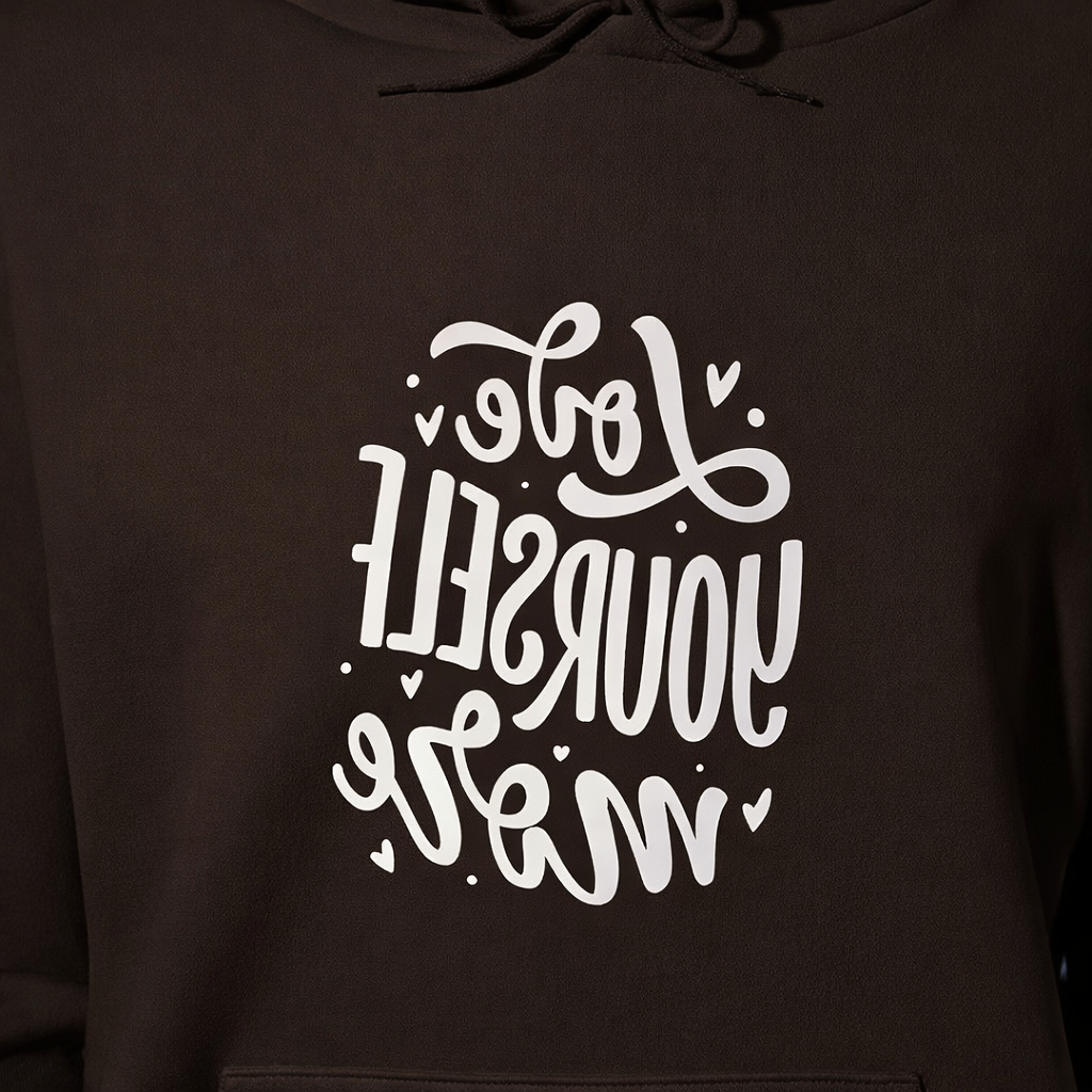 love yourself more mirror affirmation hoodie self love recovery sweatshirt