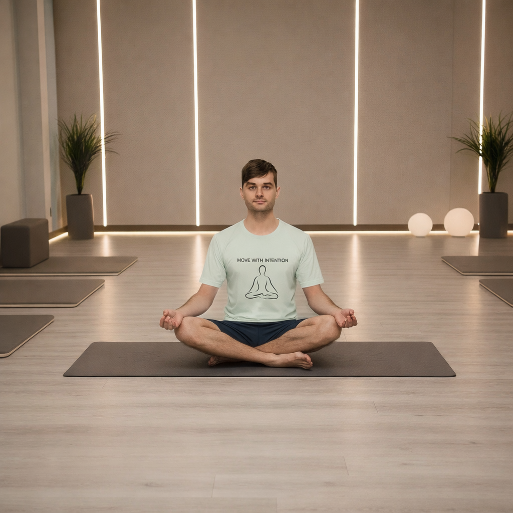 move with intention minimal t-shirt pilates yoga breathable graphic