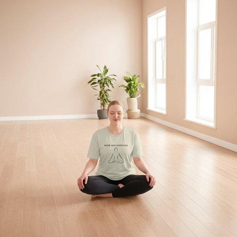 Move With Intention Minimal Movement Tee — Pilates & Yoga Essential