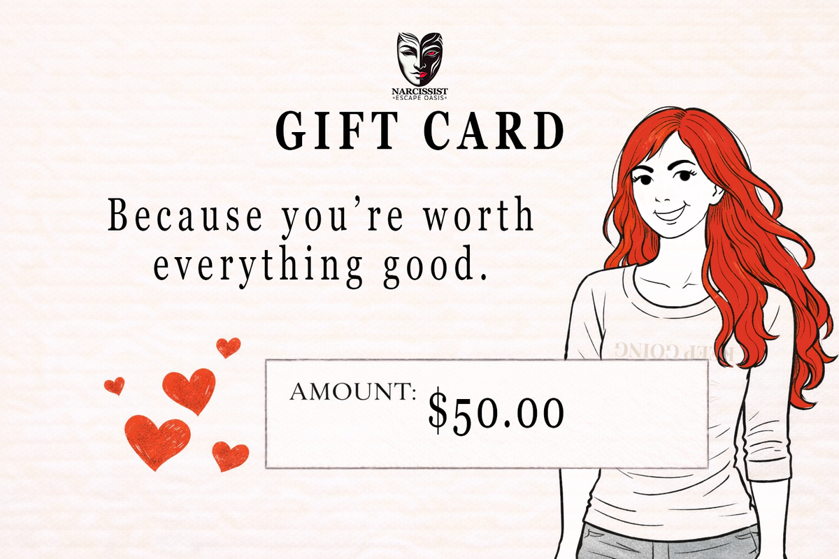 Narcissistic abuse recovery gift card for trauma healing and survivor support