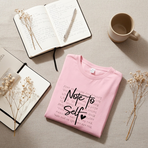 Note to Self T‑Shirt Just for You. Inspirational Script Graphic