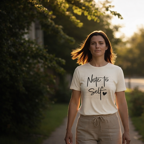 Note to Self T‑Shirt Just for You. Inspirational Script Graphic