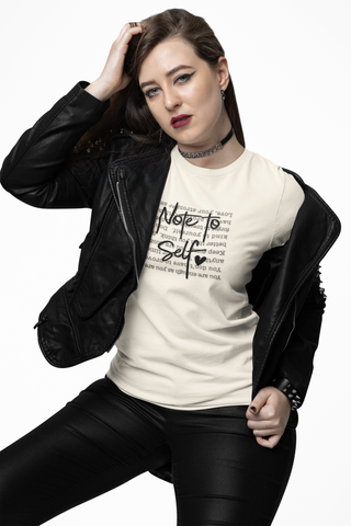 Note to Self T‑Shirt Just for You. Inspirational Script Graphic