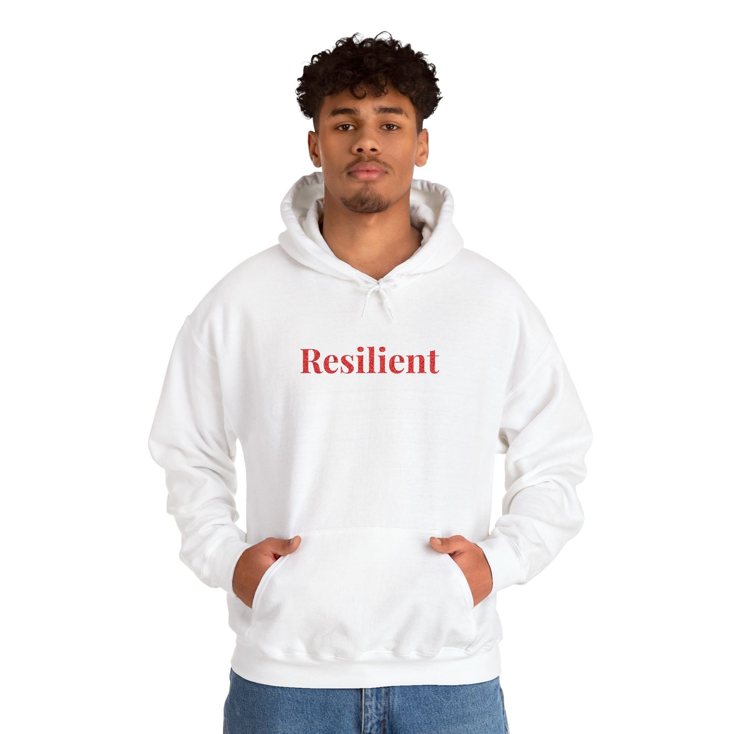 Resilient embroidered pullover detail
