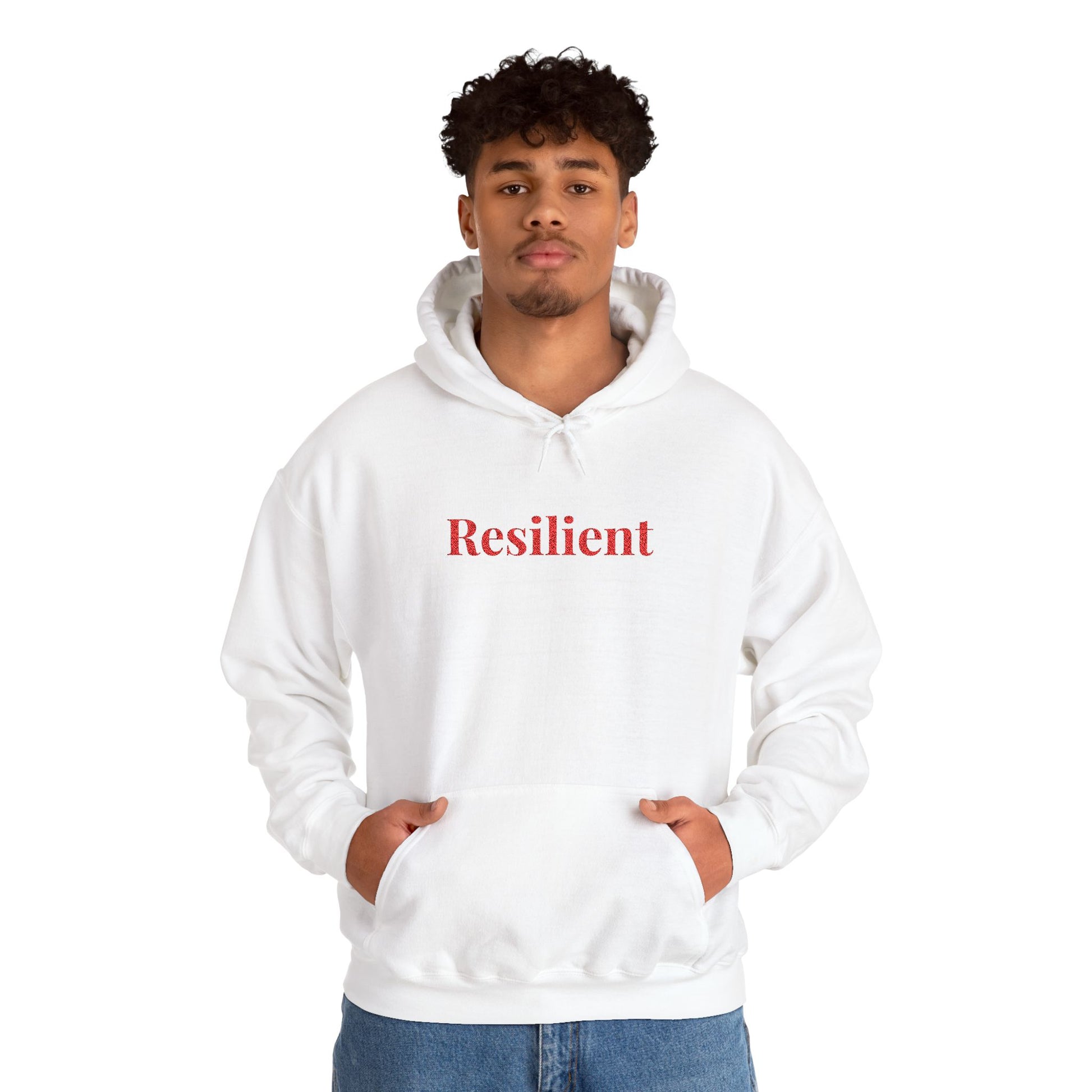 Resilient embroidered pullover detail