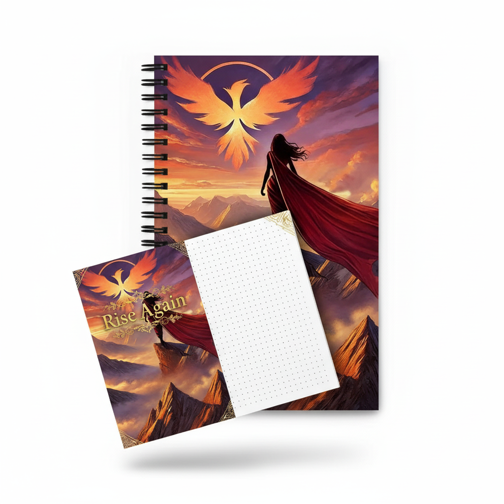 rise again guided journal healing courage growth dotted notebook