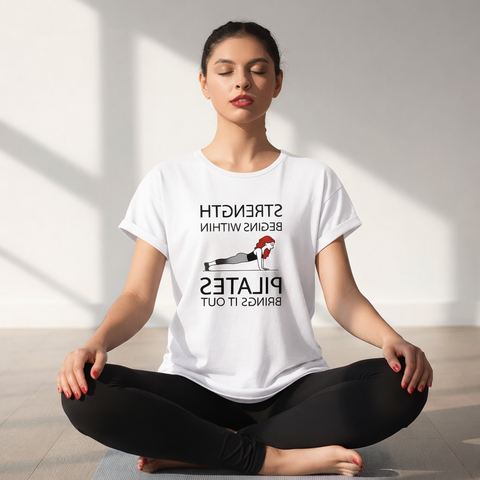 Strength Begins Within Mirror Affirmation Pilates T-Shirt