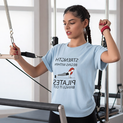 Strength Begins Within Mirror Affirmation Pilates T-Shirt