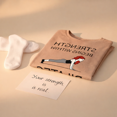 Strength Begins Within Mirror Affirmation Pilates T-Shirt