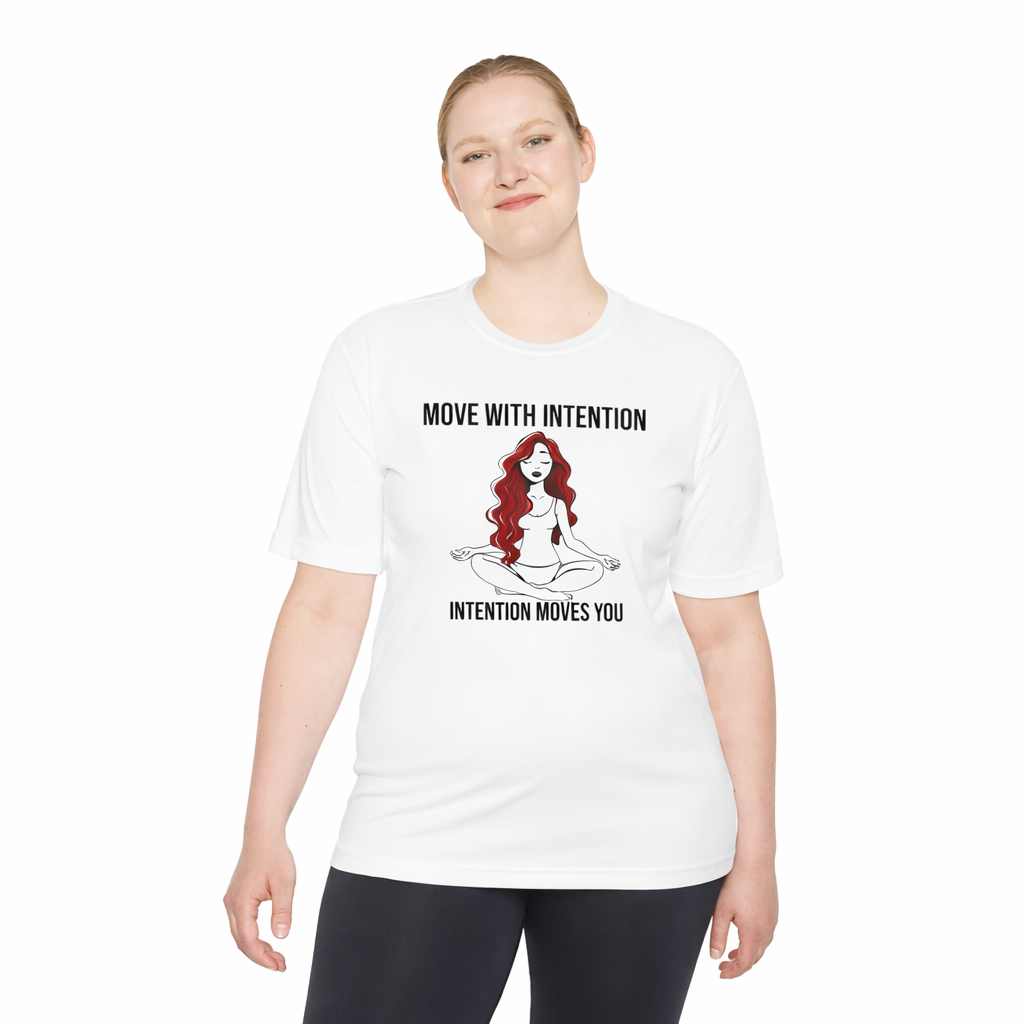 move with intention t-shirt pilates yoga mindful movement graphic