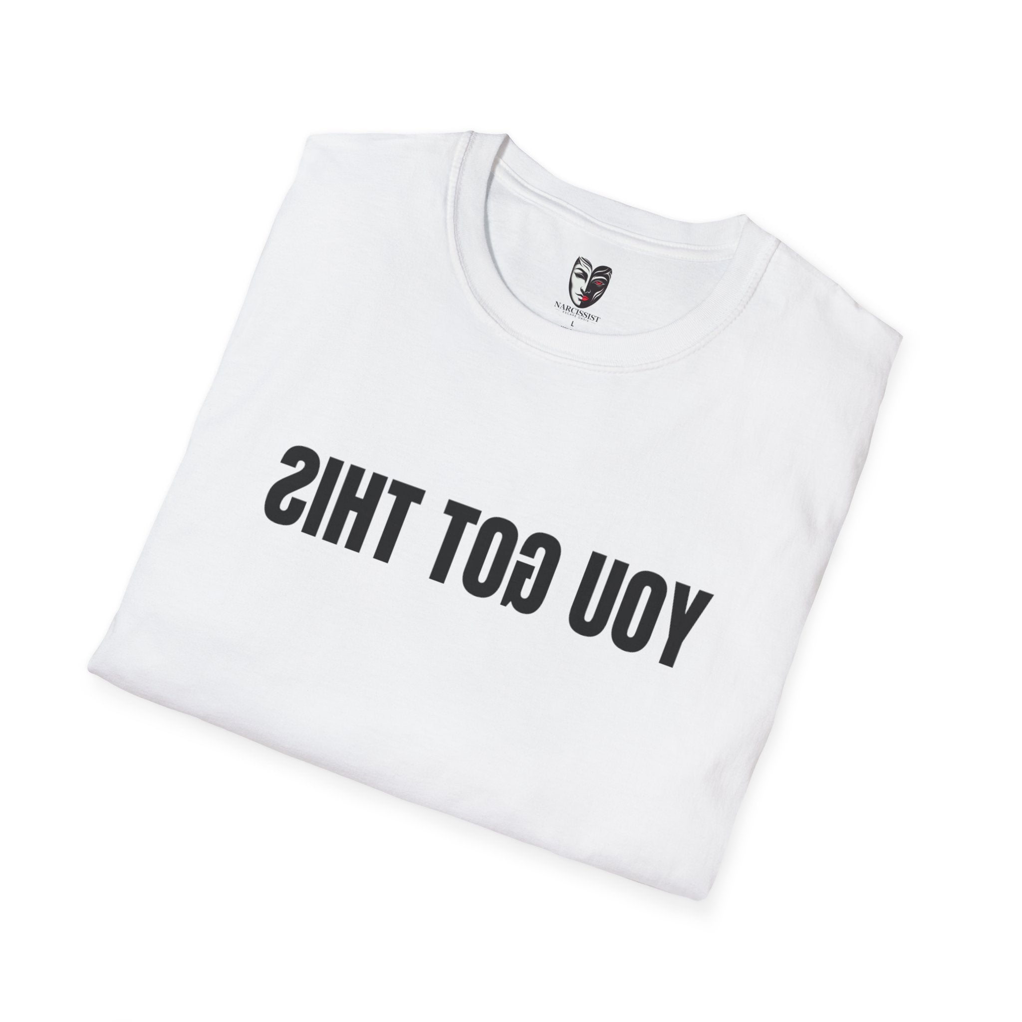 Soft cotton inspirational mirror print shirt
