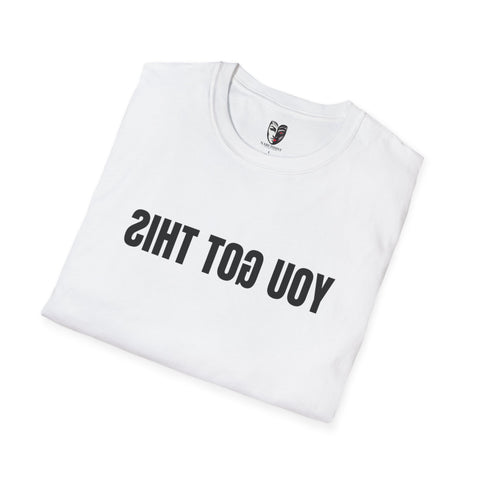 Soft cotton inspirational mirror print shirt
