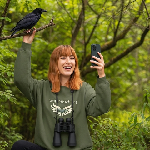 stronger each  turn  Upside-Down Affirmation Raven Wings Sweatshirt  Cozy Crewneck